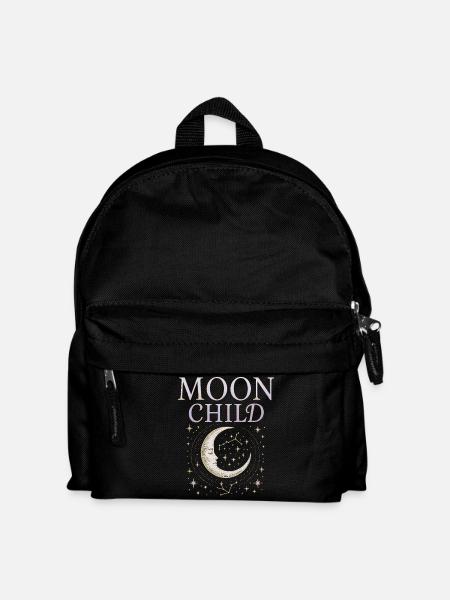 Moon Child – Mystic Spiritual Shirt with Mon - Kids' Backpack - black