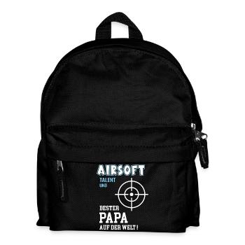 Airsoft Bester Papa Vater Airsoftspiel Geburtstag - Kinder Rucksack - Schwarz - Vorne
