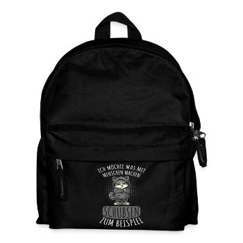 People Pushing Funny Saying - Kids' Backpack - black - Front