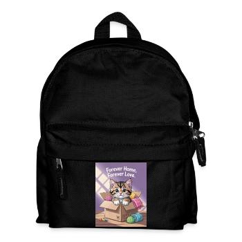 Forever Home Chaton en boîte - Sac à dos Enfant - noir - Devant