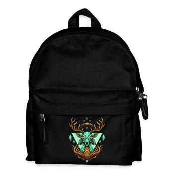 Turquoise Moose Crystal Geometry - Kids' Backpack - black - Front