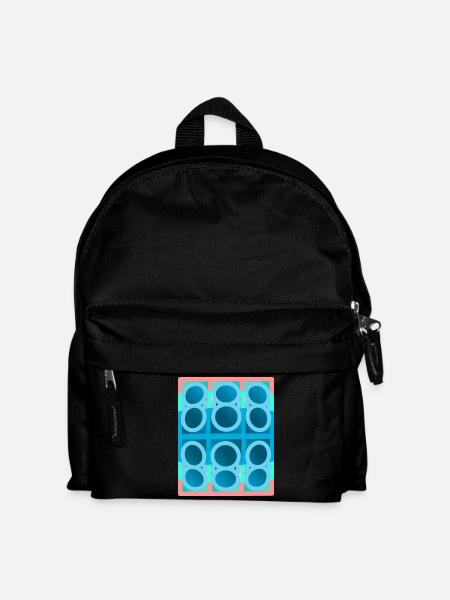 motif bleu, art graphique - Sac à dos Enfant - noir