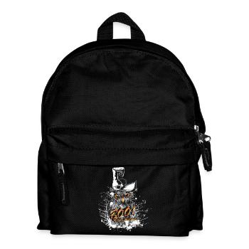 Halloween Owl with Witch Hat and BOO Lettering - Kids' Backpack - black - Front