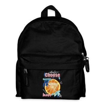Orange Joy Collage - Kids' Backpack - black - Front