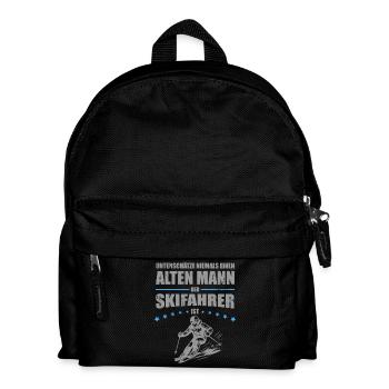 Vieil homme - cadeau amusant pour les skieurs - Sac à dos Enfant - noir - Devant