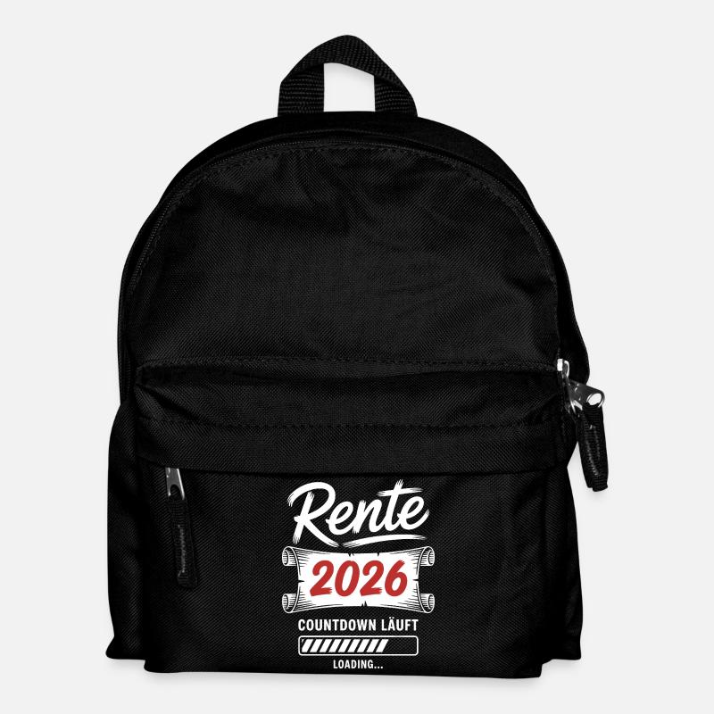 Rente 2026 Countdown läuft - Kinder Rucksack - Schwarz
