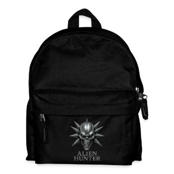Alien Hunter Schädel-Emblem - Kinder Rucksack - Schwarz - Vorne
