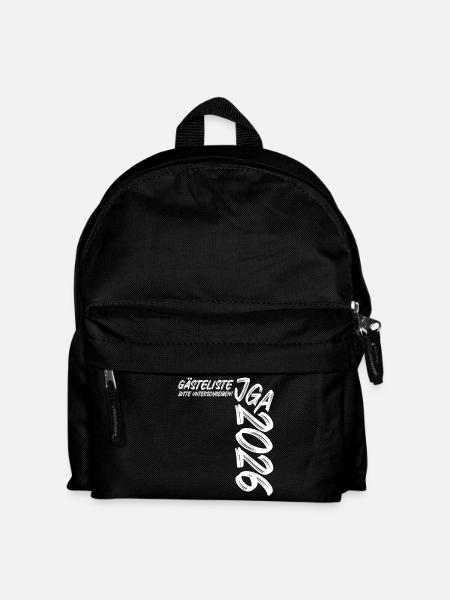 JGA 2026 - Gästeliste - Bitte unterschreiben! - Kinder Rucksack - Schwarz