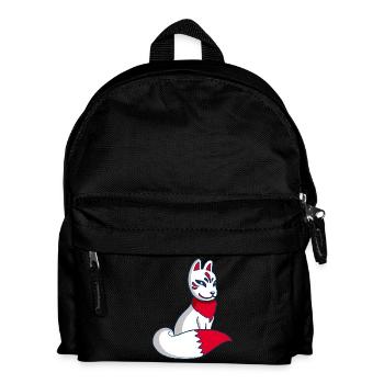 White and Red Fox manga - Kids' Backpack - black - Front