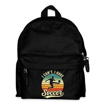 Ich kann keinen Fußballspieler haben - Kinder Rucksack - Schwarz - Vorne