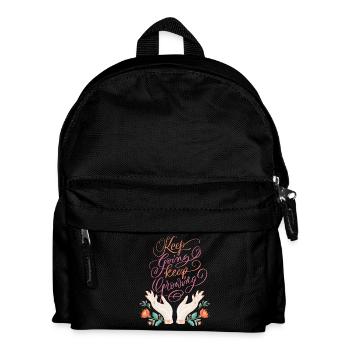 Keep Going. Keep Growing. - Kinder Rucksack - Schwarz - Vorne