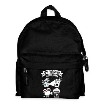 Mon popcorn est fan d’horreur en cri - Sac à dos Enfant - noir - Devant