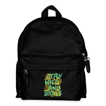 Bleib wild und mutig - Kinder Rucksack - Schwarz - Vorne