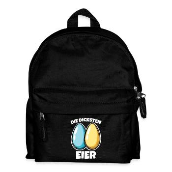 Dicke Eier die dicksten Eier Ostereier - Kinder Rucksack - Schwarz - Vorne