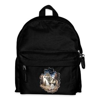 Ciel étoilé du loup - Sac à dos Enfant - noir - Devant