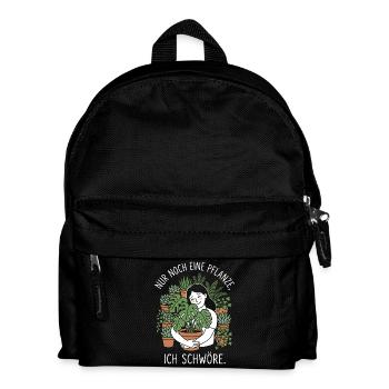 Nur noch eine Pflanze - Urban Jungle Design - Kinder Rucksack - Schwarz - Vorne