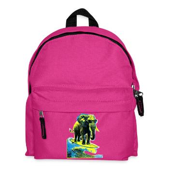 Elephant Surfer - Kids' Backpack - fuchsia - Front