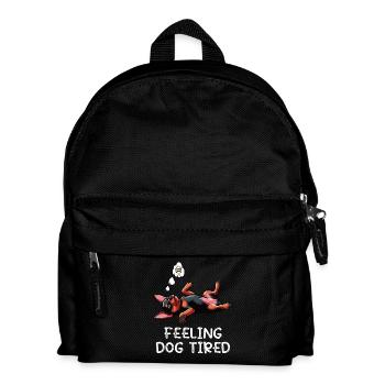Se sentir fatigué par le chien Pinscher miniature Pinscher Minscher Minpin - Sac à dos Enfant - noir - Devant