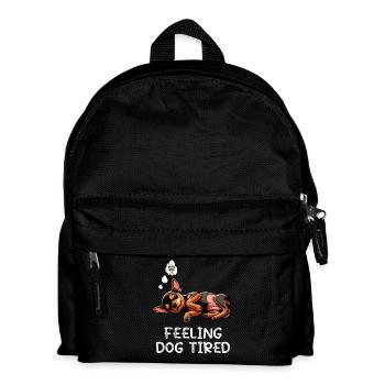 Se sentir fatigué par le chien Pinscher miniature Pinscher Minscher Minpin - Sac à dos Enfant - noir - Devant