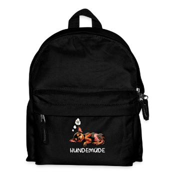 Hundemüde Zwergpinscher Pinscher Pinscherbesitzer - Kinder Rucksack - Schwarz - Vorne