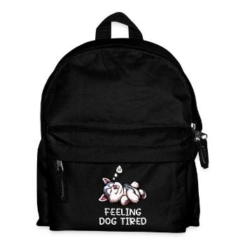 Se sentir fatigué par le chien Husky Husky Propriétaire de Husky - Sac à dos Enfant - noir - Devant