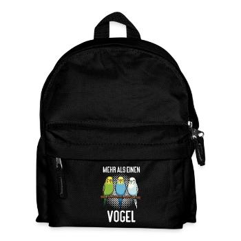 Mehr als einen Vogel Wellensittich Wellensittiche - Kinder Rucksack - Schwarz - Vorne