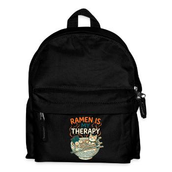 Ramen Therapy Cat - Kinder Rucksack - Schwarz - Vorne