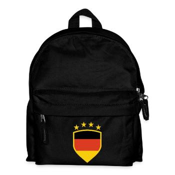 Deutsches Wappen mit Flaggenfarben - Kinder Rucksack - Schwarz - Vorne