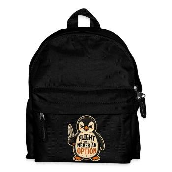 Flight Was Never An Option Brave Penguin Knife - Kids' Backpack - black - Front