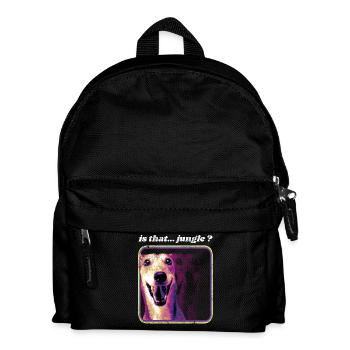 Ist das Jungle – Funny Dog Jungle Dnb - Kinder Rucksack - Schwarz - Vorne