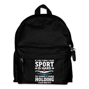 Lustige Schwimmer Sprüche & Schwimmverein Design - Kinder Rucksack - Schwarz - Vorne