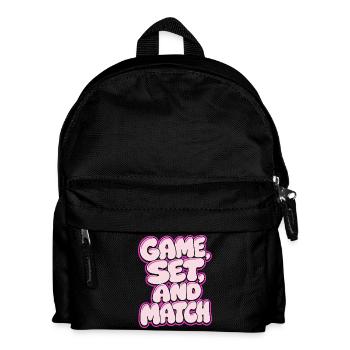 Set de jeu Match Tennis Shirt, style rétro - Sac à dos Enfant - noir - Devant