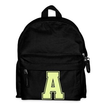 A_Buchstabe- - Kinder Rucksack - Schwarz - Vorne