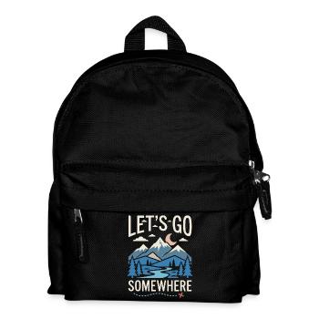 Hiking - Outdoor Adventure - Let's Go Somewhere - Kids' Backpack - black - Front