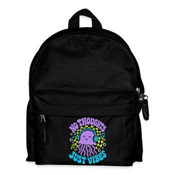 No Thoughts Just Vibes Jellyfish - Kids' Backpack - black - Front