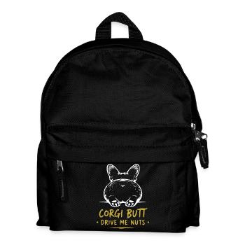 Corgi Butt Drive Me Nuts - Kinder Rucksack - Schwarz - Vorne
