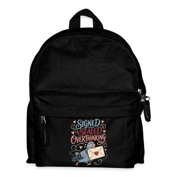Signed Sealed Overthinking Dove - Kids' Backpack - black - Front