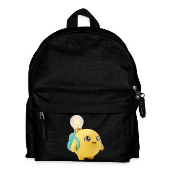 Cute Yellow School Mascot with Lightbulb Planet Ba - Kids' Backpack - black - Front