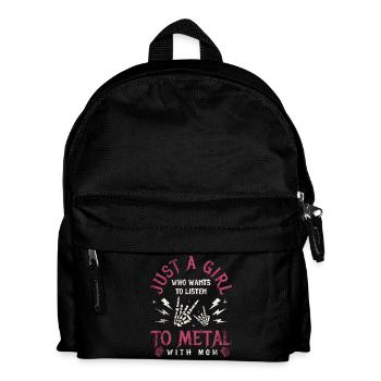 Metal Mom Baby Girl Metalhead Geschenk - Kinder Rucksack - Schwarz - Vorne