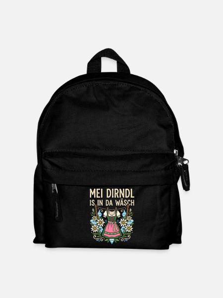 Mei Dirndl is in da Wäsch Ersatz Dirndl Tee Damen - Kinder Rucksack - Schwarz