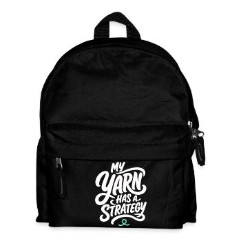 Handarbeit – My Yarn Has a Strategy - Kinder Rucksack - Schwarz - Vorne