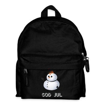 Gothic Schneemann God Jul - Schwedisch - Kinder Rucksack - Schwarz - Vorne