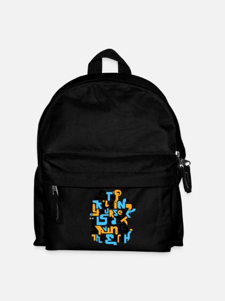 stopkillingyaself_3f - Kids' Backpack - black
