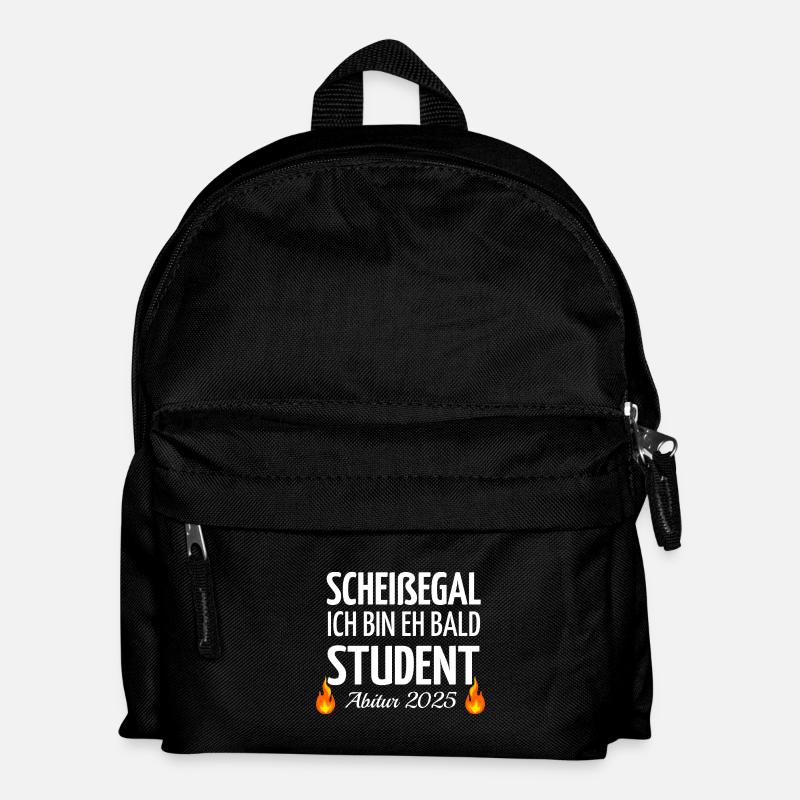 Scheißegal ich bin eh bald Student - Abitur 2025 - Kinder Rucksack - Schwarz