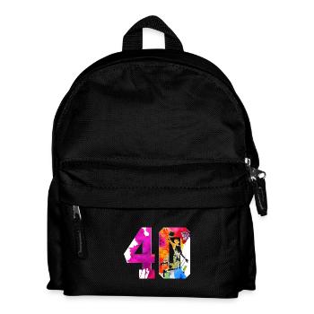 40. GEBURTSTAG BASKETBALL NUMMER 40 - Kinder Rucksack - Schwarz - Vorne