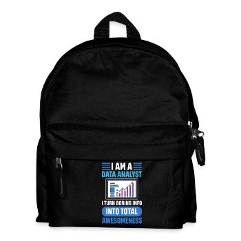 Dateningenieur Datenverarbeitung Datenwissenschaft - Kinder Rucksack - Schwarz - Vorne