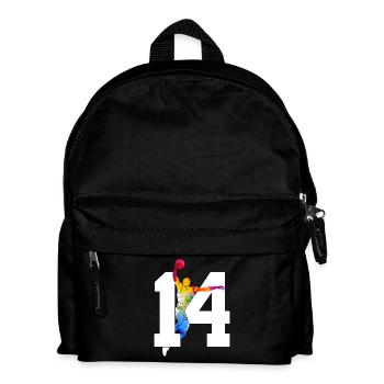 NUMMER 14 BASKETBALL 14. GEBURTSTAG - Kinder Rucksack - Schwarz - Vorne