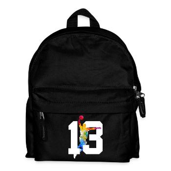 NUMMER 13 BASKETBALL 13. GEBURTSTAG - Kinder Rucksack - Schwarz - Vorne