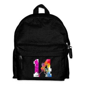 NUMMER 14 EISHOCKEY 14. GEBURTSTAG - Kinder Rucksack - Schwarz - Vorne
