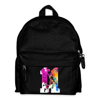 11TH BIRTHDAY BASKETBALL NUMBER 11 - Kids' Backpack - black - Front